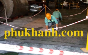 Xử lý bong tróc nền bê tông nhà máy tôn Hoa Sen Phú Mỹ