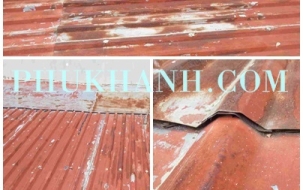 Xử lý chống dột và phủ keo ngăn rỉ sét mái tôn
