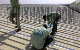 Xử lý dột mái tôn nhà xưởng công ty Esprina – KCN Sóng thần