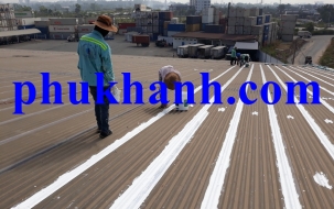 Thi công chống dột mái tôn tại công trình kho vận Linh Xuân