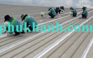 Xử lý chống dột mái tôn nhà xưởng công ty TNHH Mapletree Việt Nam