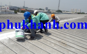 Xử lý chống dột mái tôn nhà xưởng Công ty TNHH Mapletree (VSIP1)